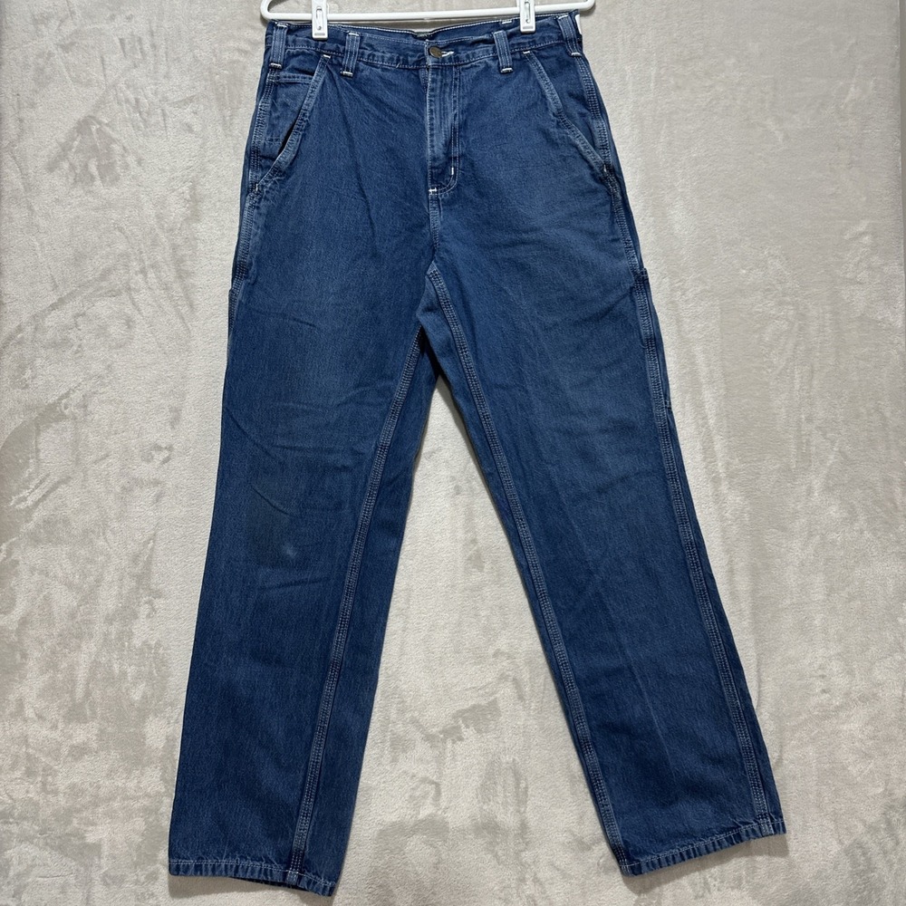 Carhartt Dungaree Fit Jeans Men's Size 30 Blue Straight Leg Carpenter Denim‎